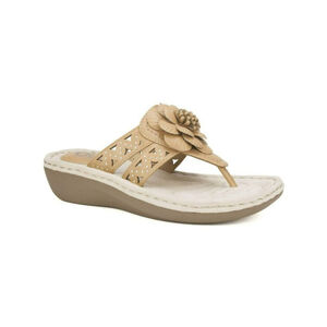 Cliffs by White Mountain Women's 10 Beige Cynthia Flower Sandal NIB